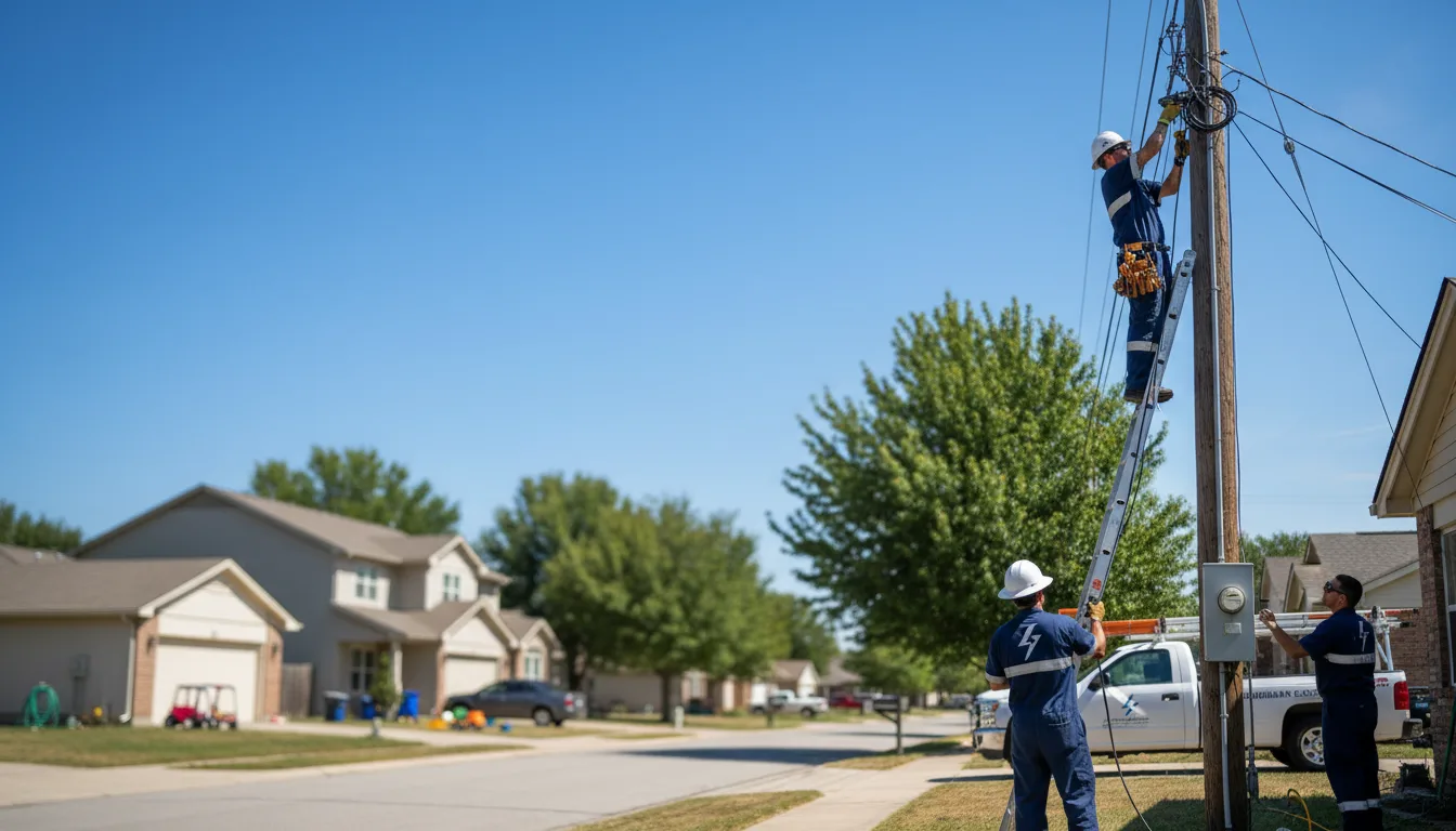 Residential electrician providing installation services in Overbrook, OK